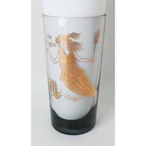Vintage Horoscope Virgo Bar Cocktail Drinking Glass Highball Tumbler